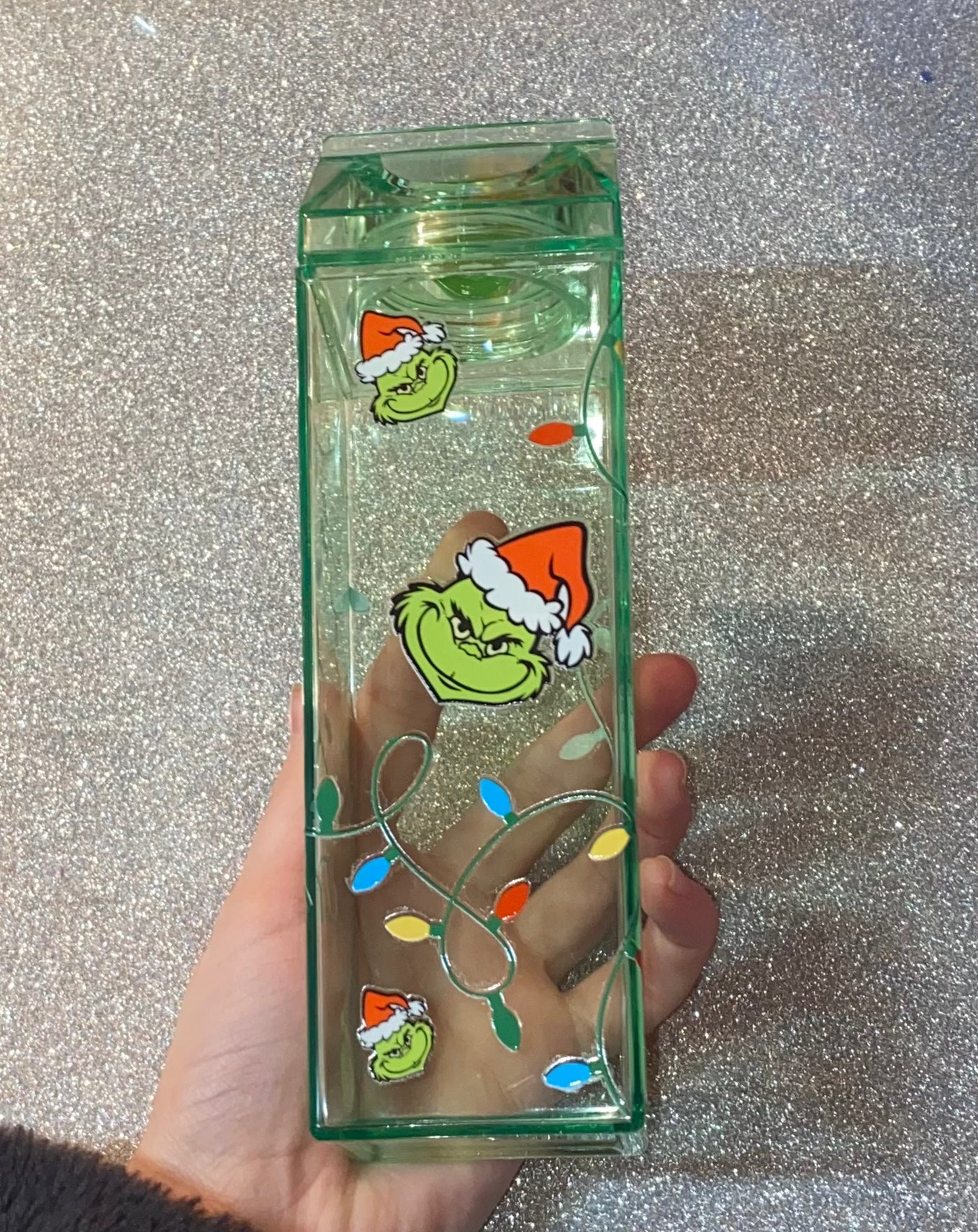 Grinch Milk Carton Water Bottle💚