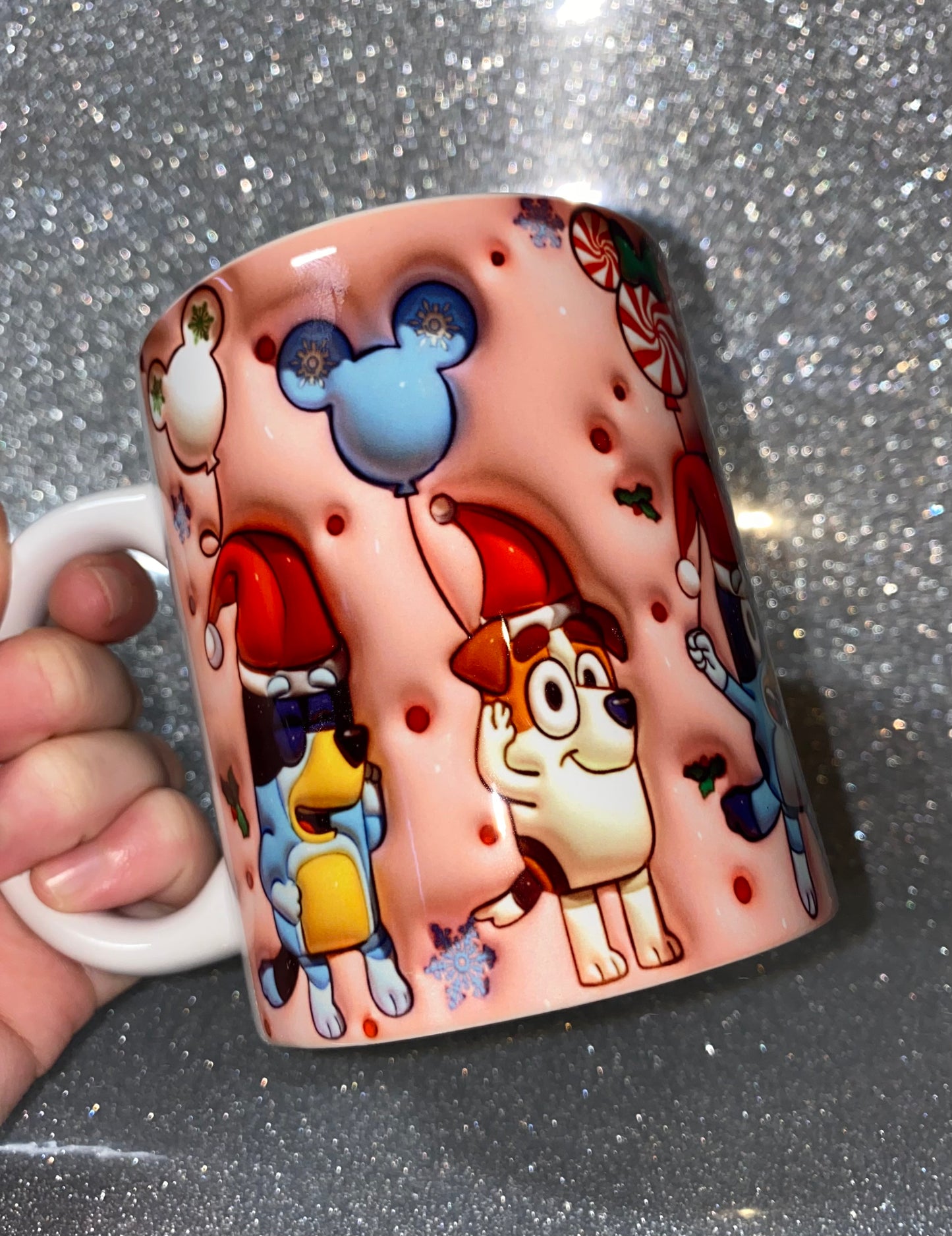 3D Bluey Christmas Mug ππ©΅