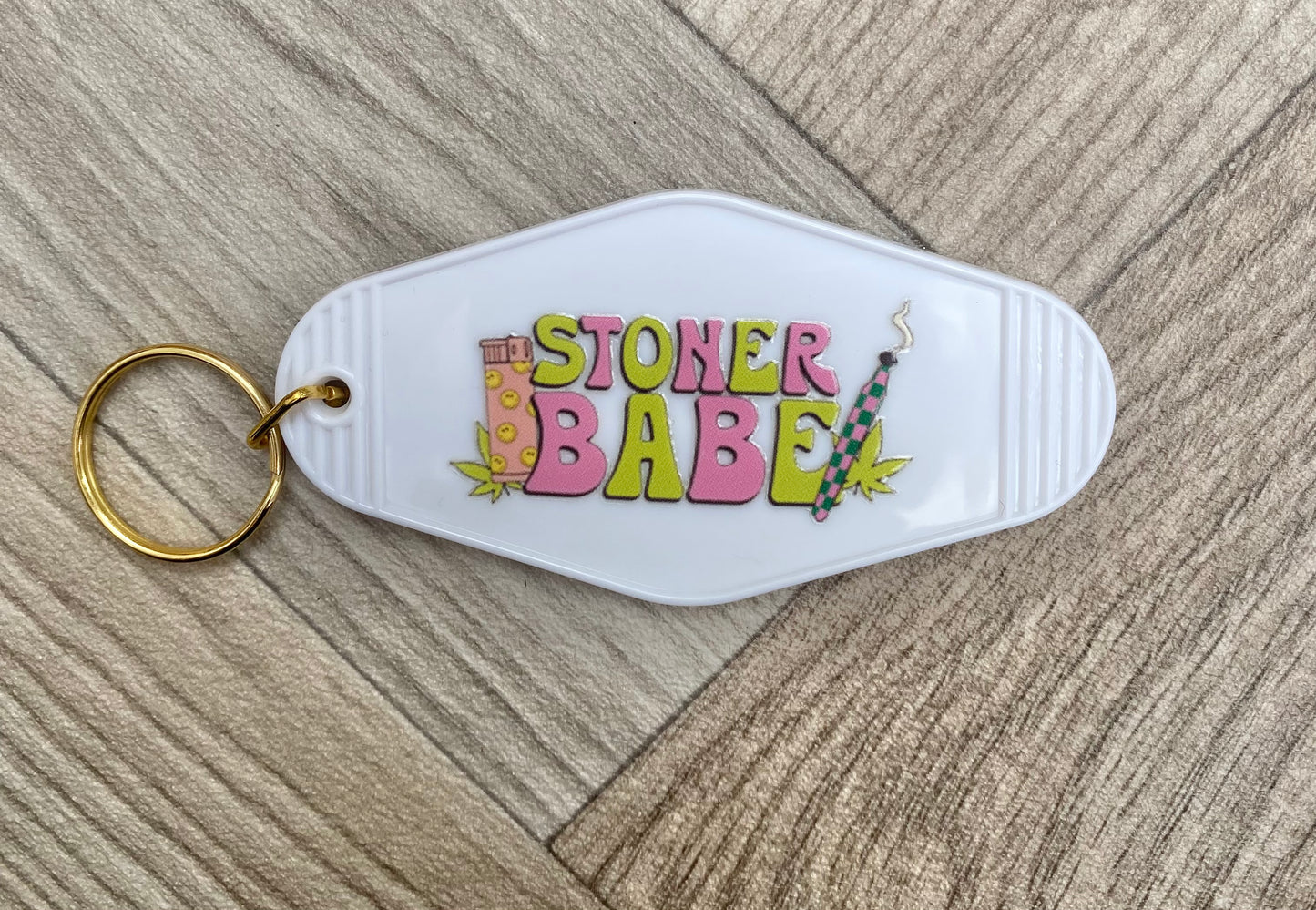 Stoner Babe Motel Keyring