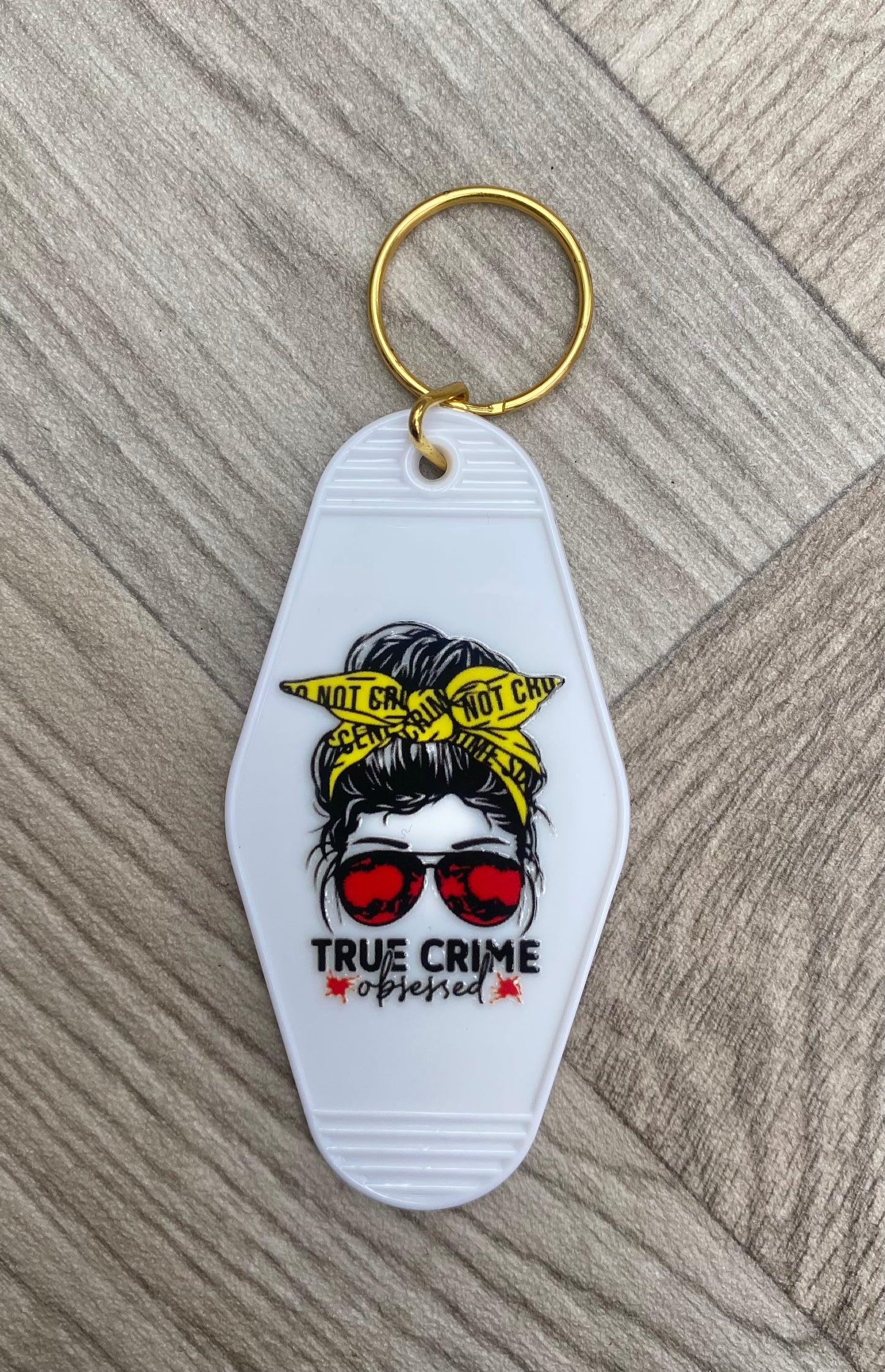 True Crime Obsessed Motel Keyring