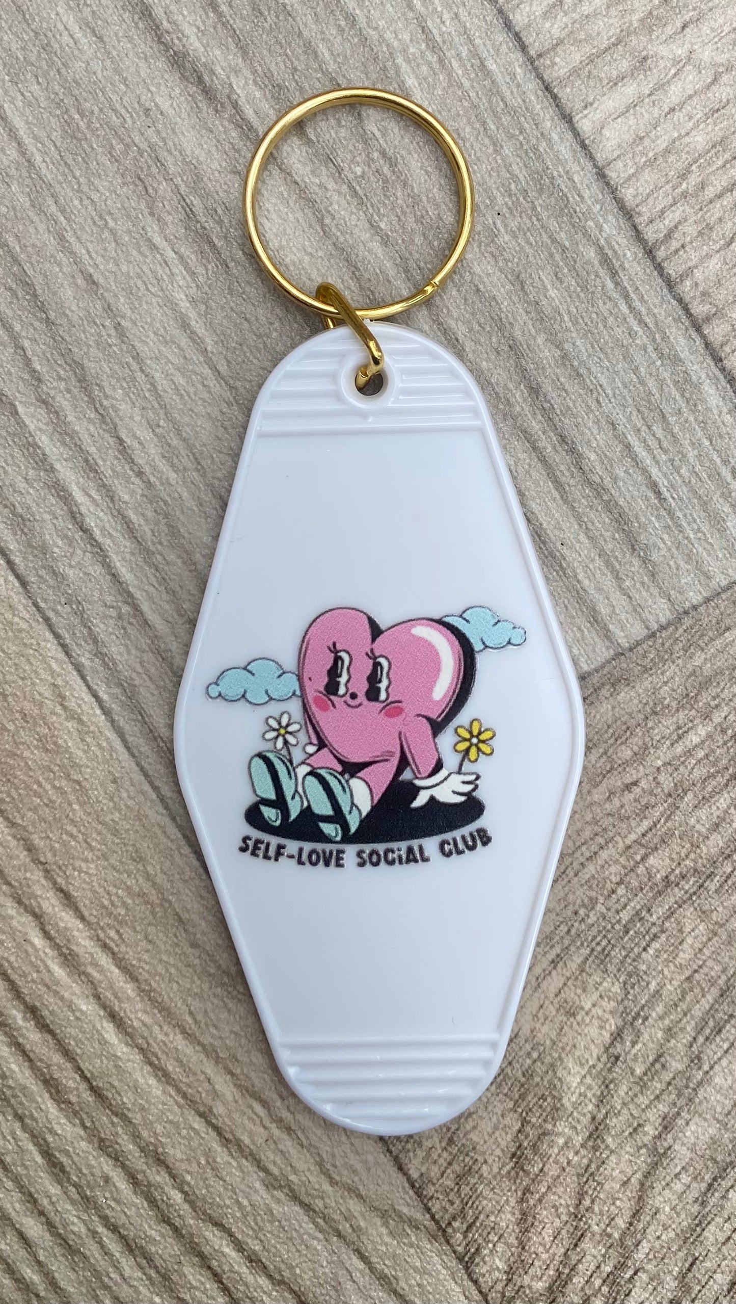 Self-Love Social Club Motel Keyring