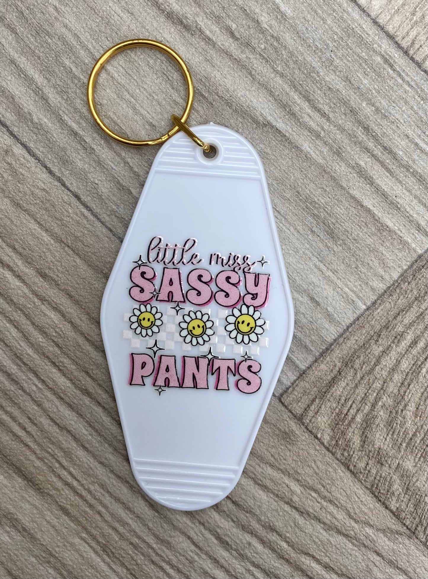 Little Miss Sassy Pants Motel Keyring
