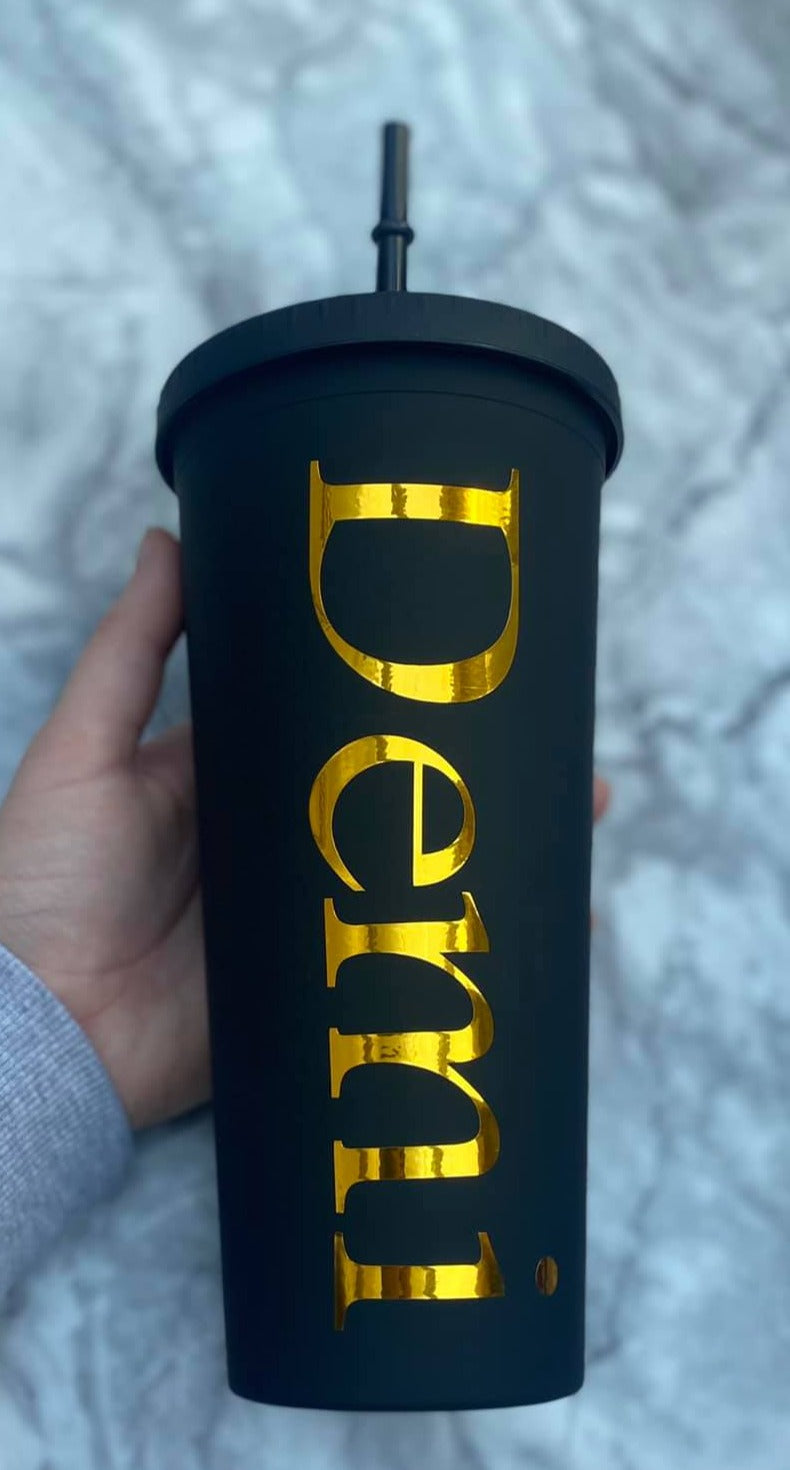 Double wall black tumblers