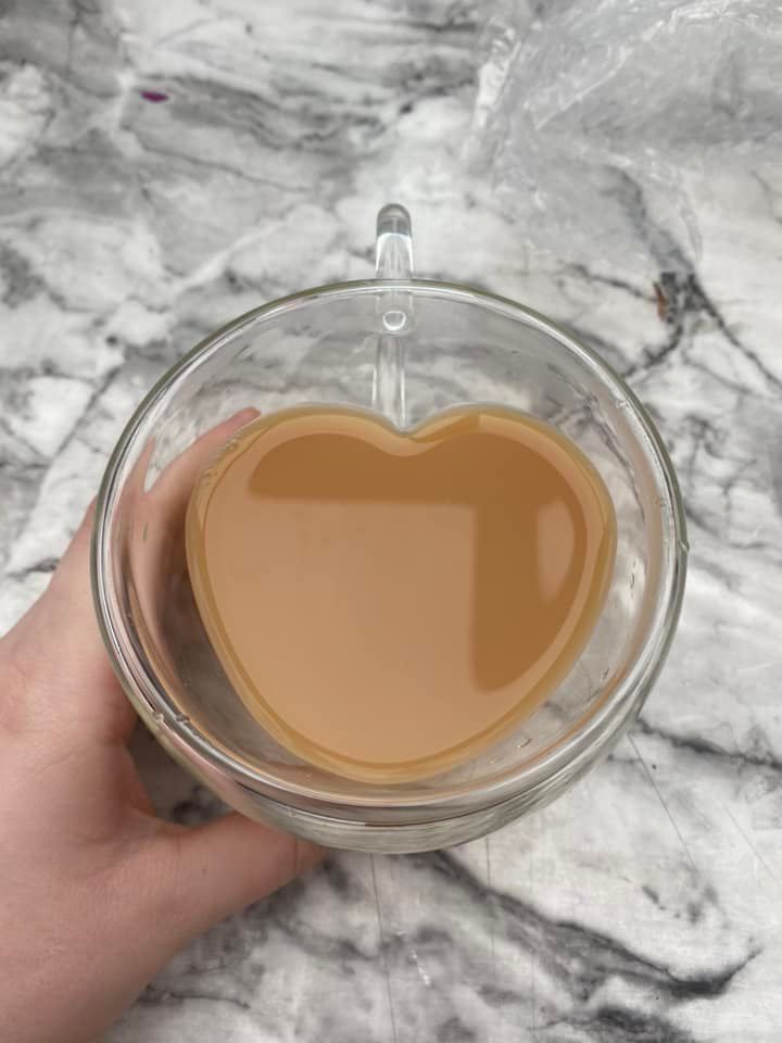 Love heart coffee glass