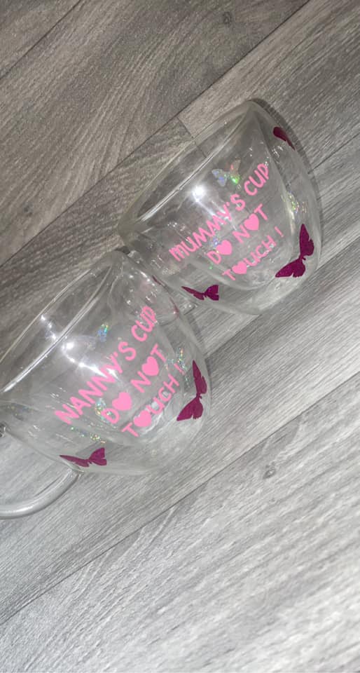 Love heart coffee glass