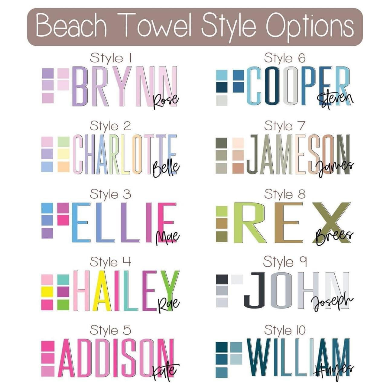 Double Name Beach Towel